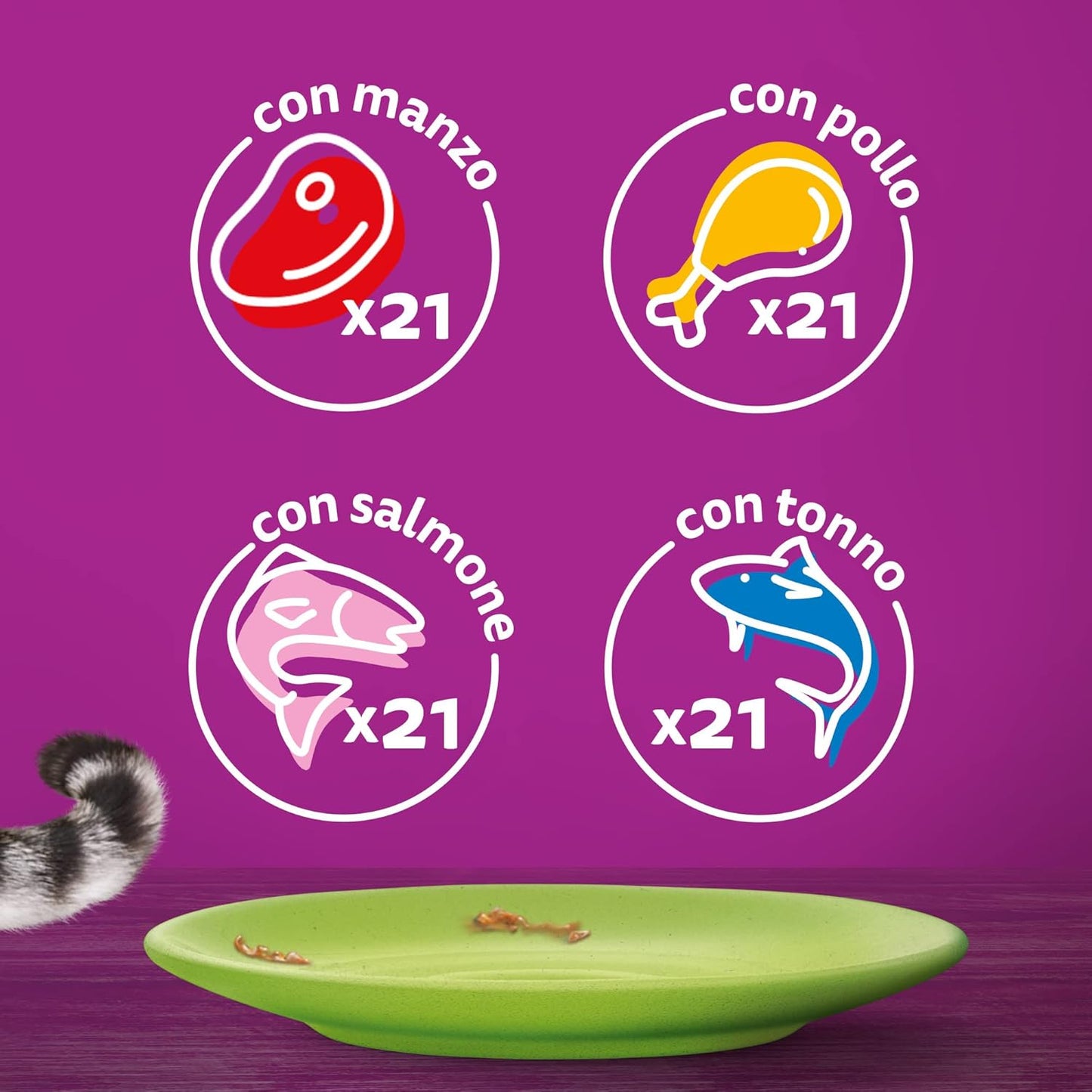 Whiskas Adult 1+ Wet Cat Food Mixed Selection in Jelly, 84 Portion Bags