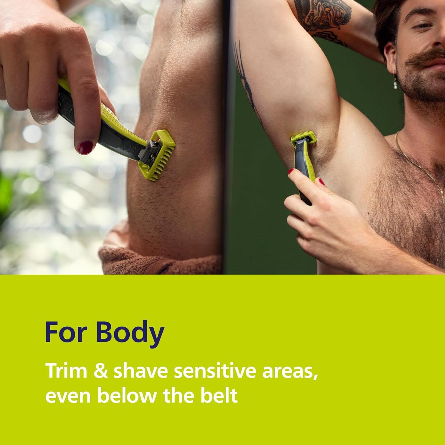 Philips OneBlade 360 Authentic Face & Body Electric Beard Trimmer, Shaver and Body Groomer