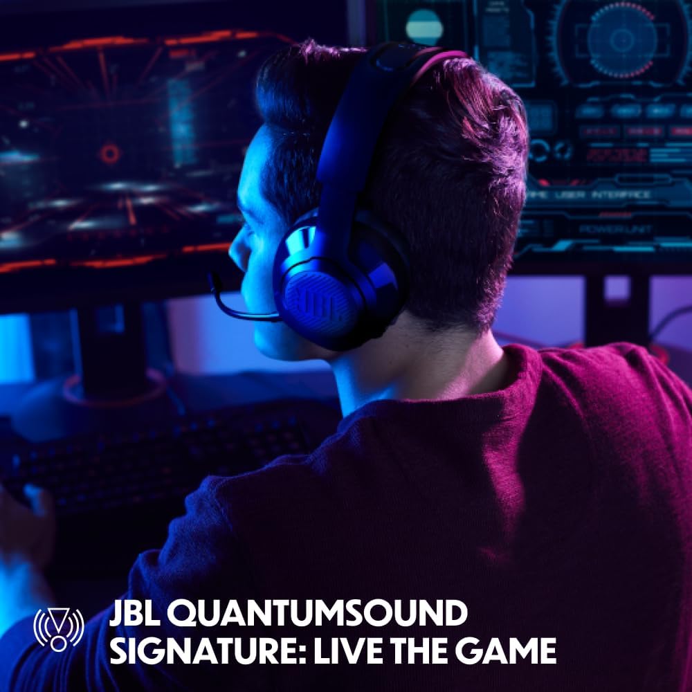 JBL QUANTUM 350 WIRELESS Gaming Headset with Boom Mic, Adjustable Headband and USB Connectivity for Multi-Platform Gaming