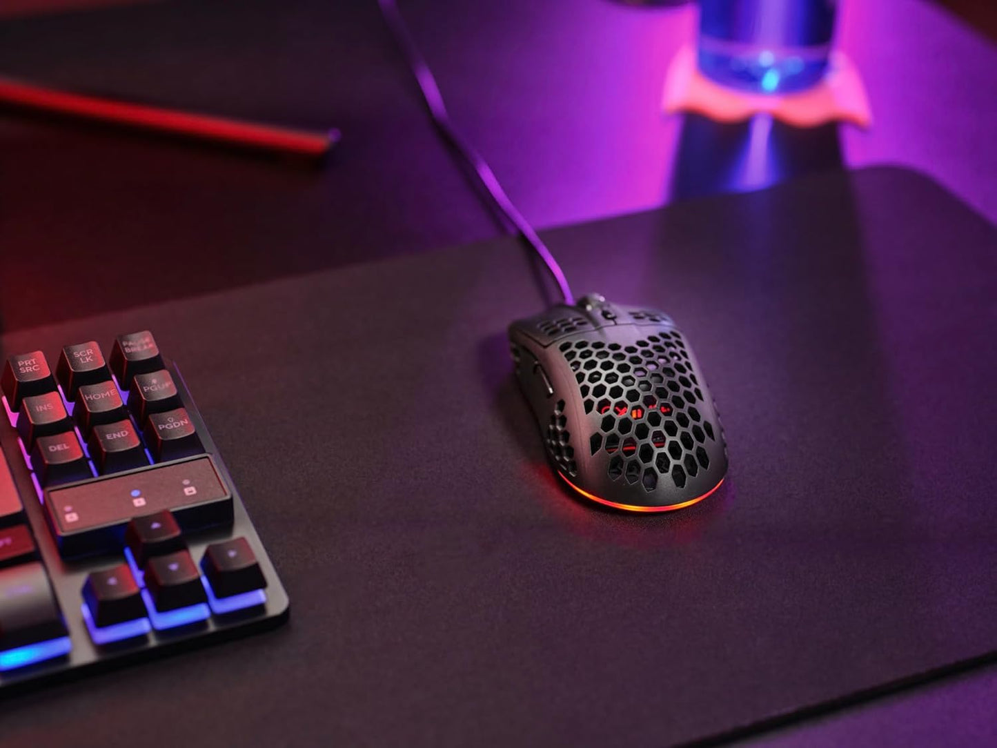 Trust Gaming GXT 928 Helox Gaming Mouse Ultralight 65g, Adjustable DPI 200-6400 Optical Sensor, 6 Programmable Buttons, RGB Lighting, Wired Gaming Mouse USB PC Laptop, Black