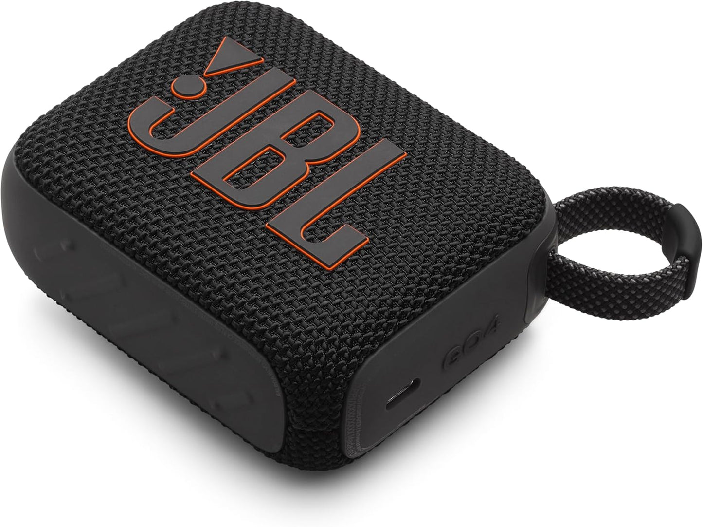 JBL GO4 Bluetooth Speaker, USB C Charging, IP67 Dustproof, Waterproof, App Compatible, Passive Radiator, Portable, Black