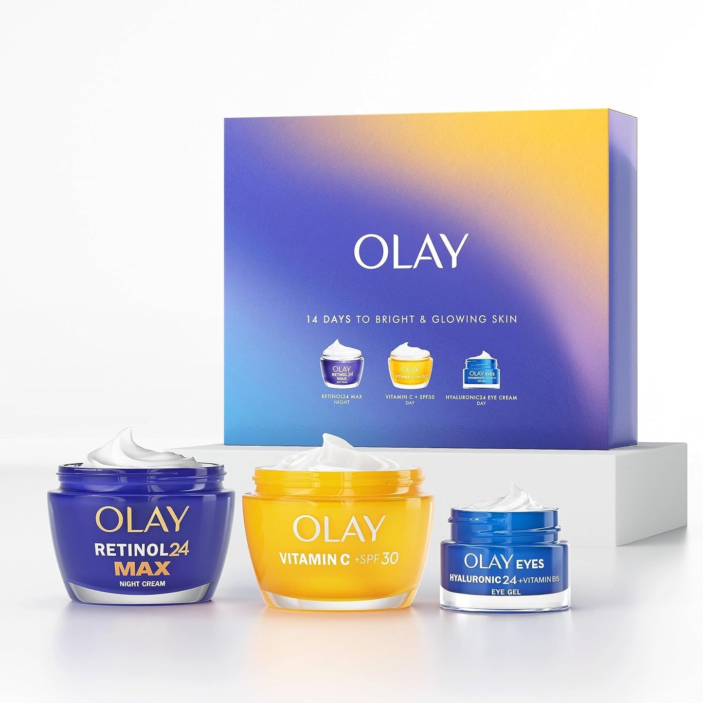 Olay Skincare Gift Set: Vitamin C SPF 30 Face Moisturiser + Retinol 24 Max Night Cream