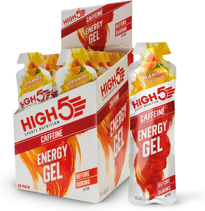HIGH5 Caffeine Energy Gels - Running Energy Gels for Quick Muscle Fuel