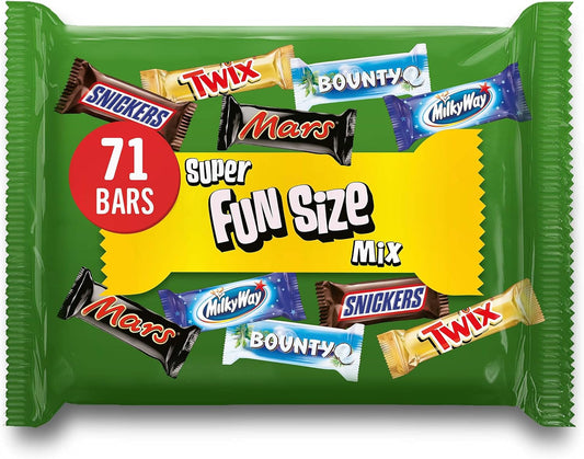 Mixed Minis Chocolate Bulk Pack, with 71 Mini Chocolate Bars Snacks (Mars, Snickers, Bounty, Twix, Milky Way), Chocolate Gift, Candy Box (1400 g)