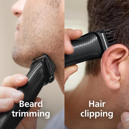 Philips 7-in-1 All-In-One Trimmer, Series 3000 Grooming Kit for Beard & Hair with 7 Attachments