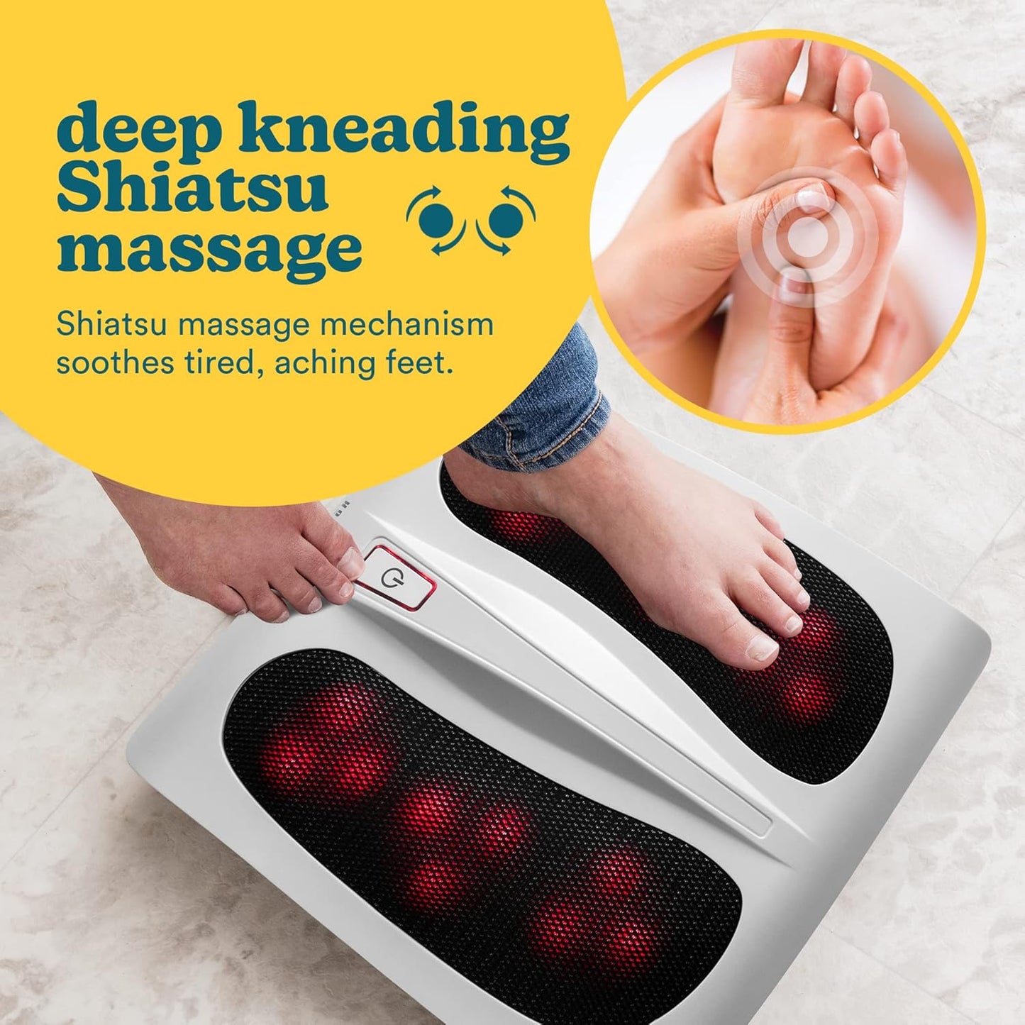 HoMedics Shiatsu Foot Massager with Heat - Deep Kneading