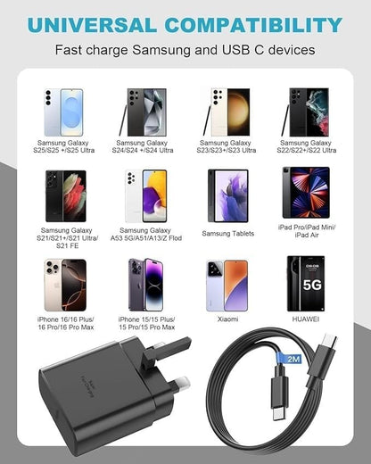 Samsung 45W Super Fast Charger USB Type C Charging for Samsung Galaxy S Series