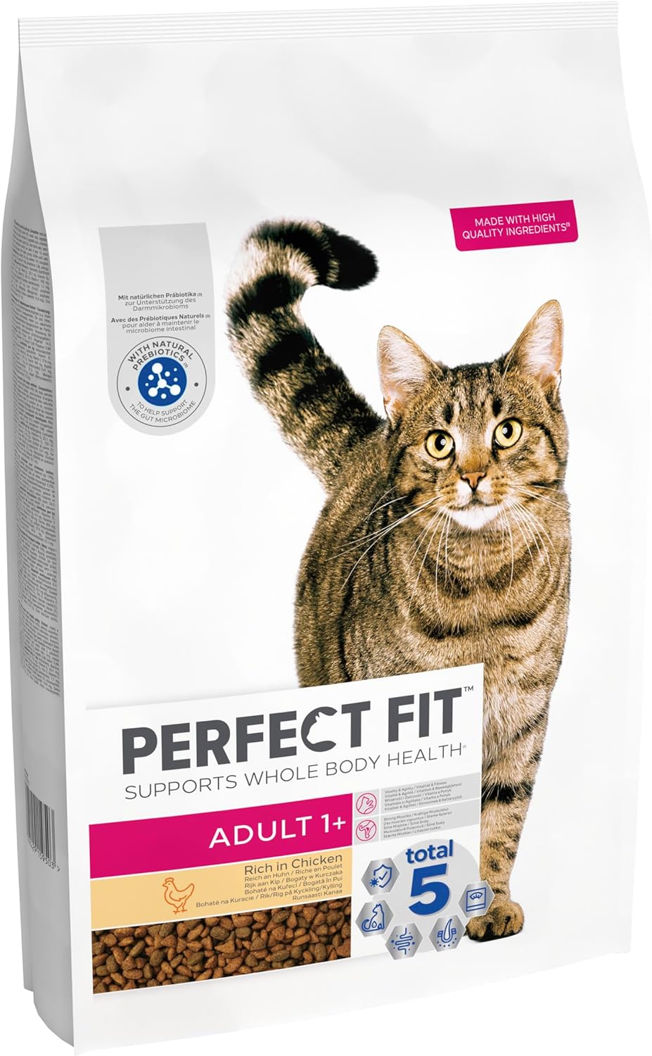 PERFECT FIT Adult Dry Food for Adult Cats from 1 Year - Chicken, 7 kg (1 Bag)