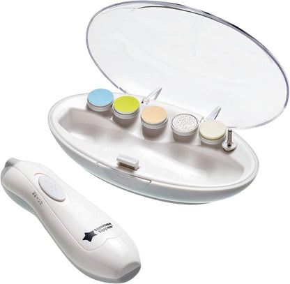 Tommee Tippee Electric Baby Nail File, with Six Filing Heads for Baby and Adult Use