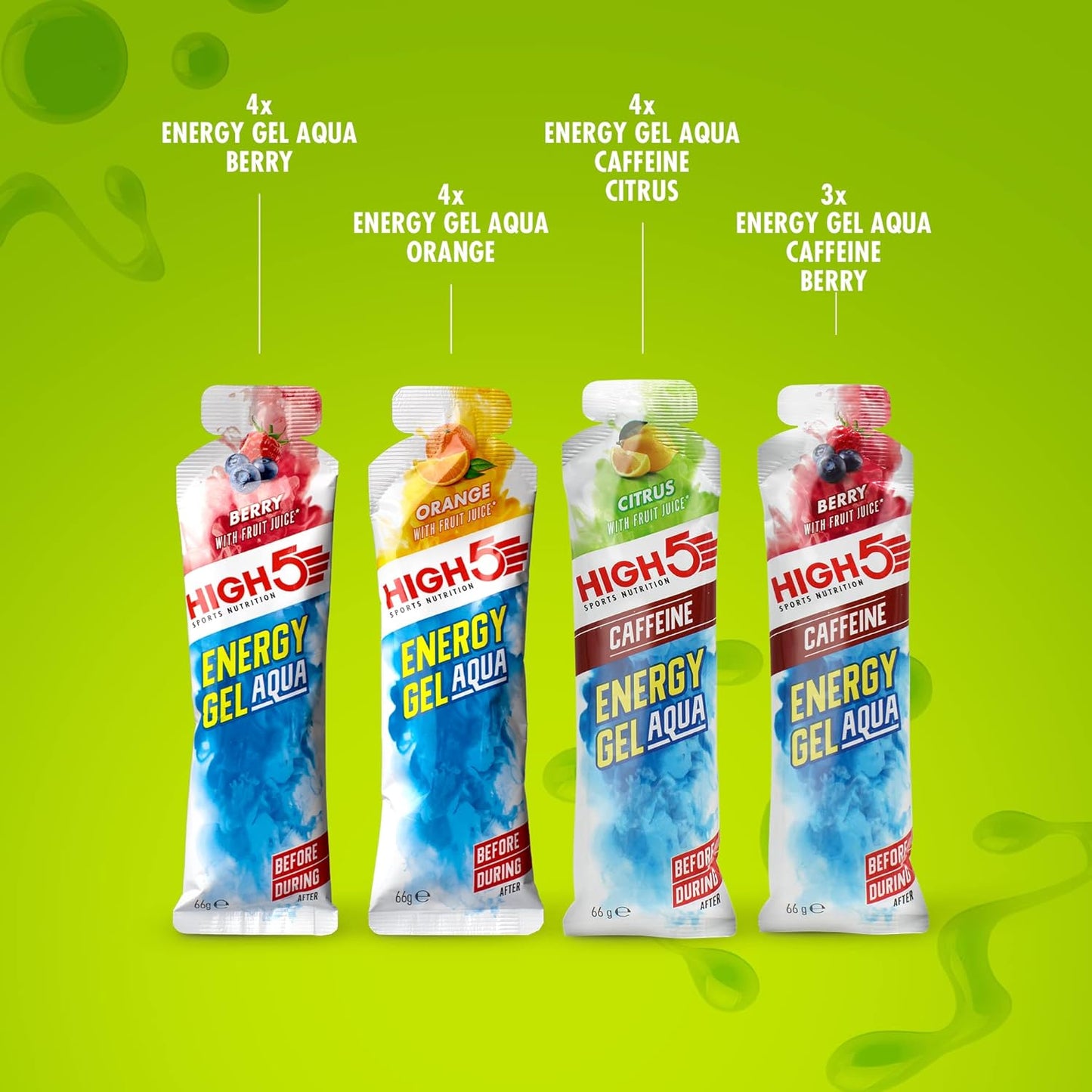 HIGH5 Energy Gel Aqua - Quick Release Sports Gels to Power Muscles for Peak Performance