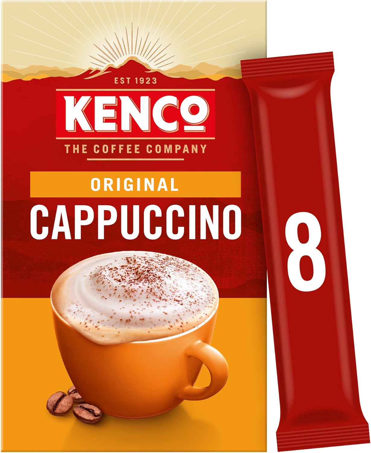 Kenco Cappuccino Frothy Coffee 8x14.8g (Pack of 5, Total 40, 592g)
