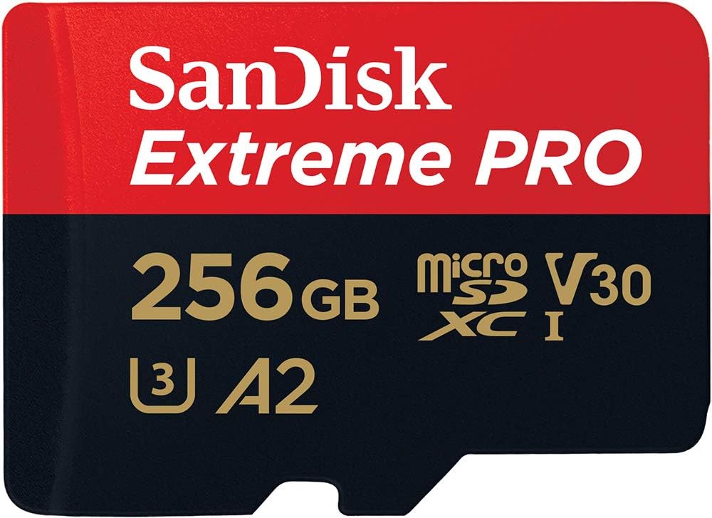 SanDisk 256GB Extreme PRO microSDXC card + SD adapter + RescuePro Deluxe,up to 200 MB/s