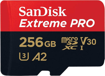 SanDisk 256GB Extreme PRO microSDXC card + SD adapter + RescuePro Deluxe,up to 200 MB/s