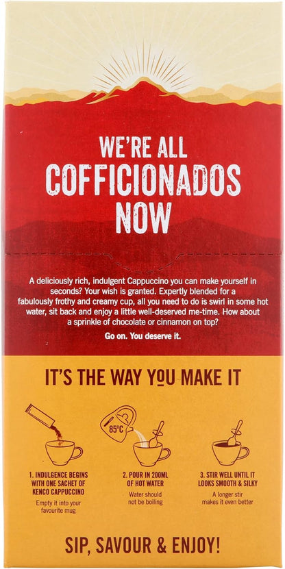 Kenco Cappuccino Frothy Coffee 8x14.8g (Pack of 5, Total 40, 592g)