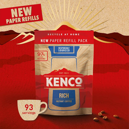 Kenco Instant Coffee Smooth Paper Refill 150g (Pack of 5, Total 750g)