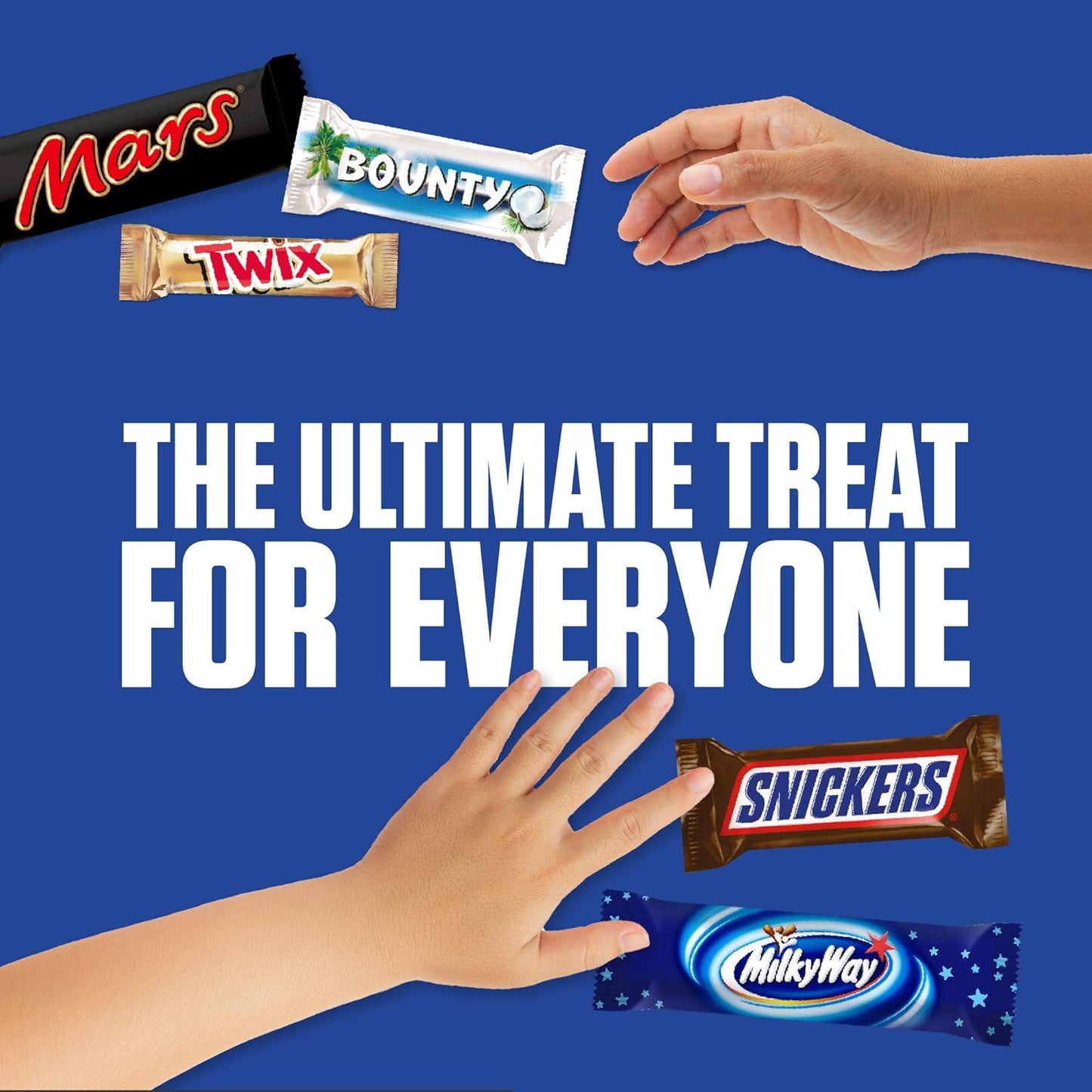 Mixed Minis Chocolate Bulk Pack, with 71 Mini Chocolate Bars Snacks (Mars, Snickers, Bounty, Twix, Milky Way), Chocolate Gift, Candy Box (1400 g)