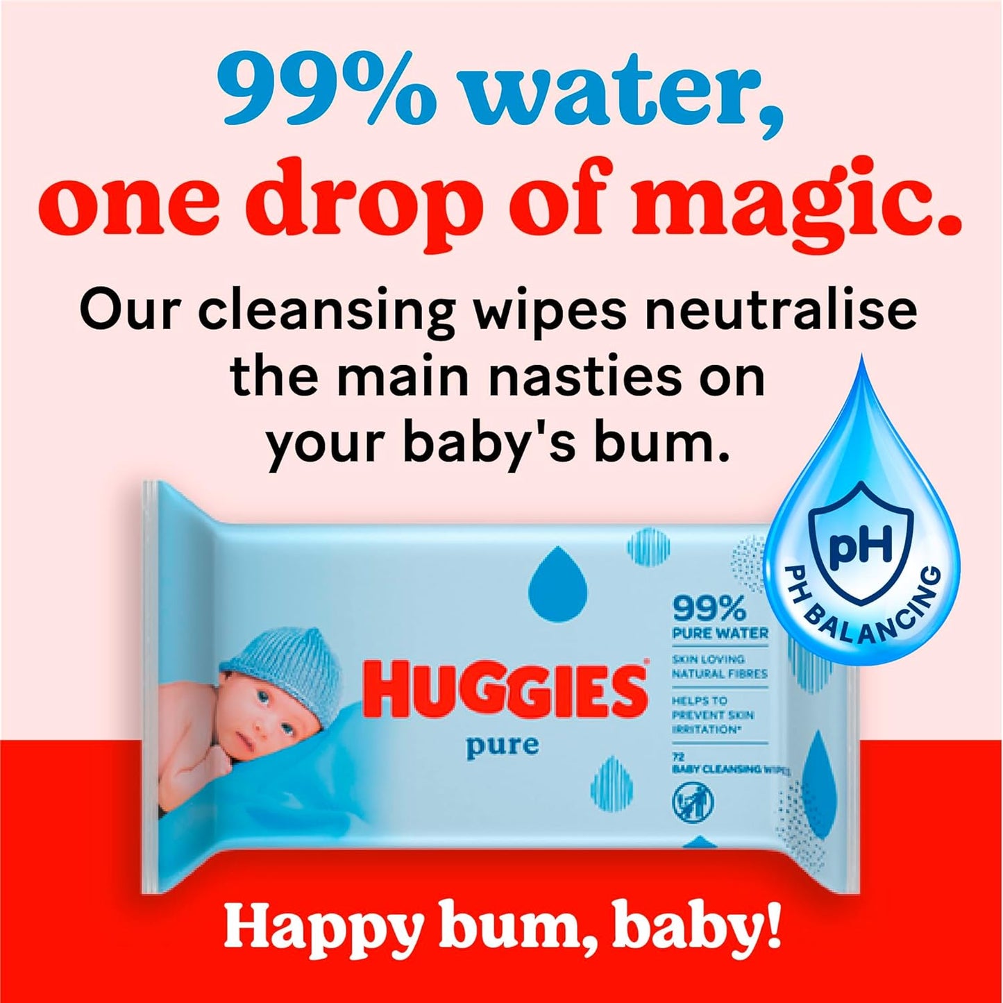 Huggies Pure, Baby Wipes, 18 Packs (1008 Wipes Total)
