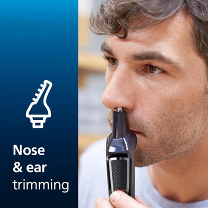 Philips 7-in-1 All-In-One Trimmer, Series 3000 Grooming Kit for Beard & Hair with 7 Attachments
