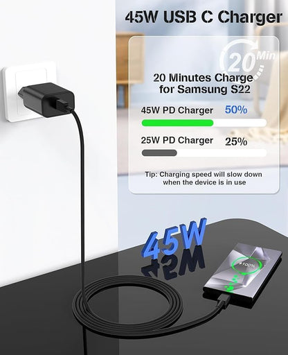 Samsung 45W Super Fast Charger USB Type C Charging for Samsung Galaxy S Series