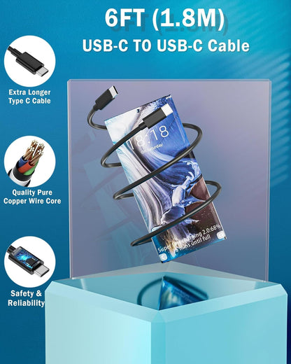 Samsung Fast Charger,45W USB C fast charger plug and cable For Samsung Galaxy