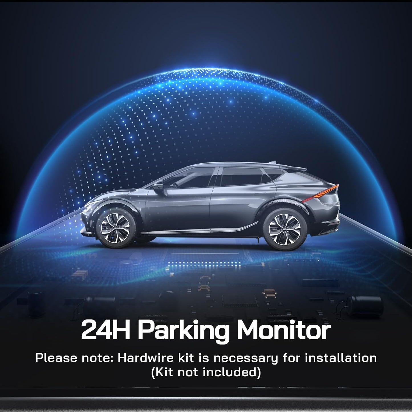 WOLFANG Dash Cam Car Front Rear 4K WiFi Dash Cam with 32GB SD Card, Ultra Night Vision, 170° Wide Angle