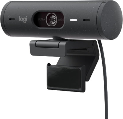 Logitech Brio 500 Full HD Webcam with Auto Light Correction, show Mode, Dual Noise Reduction Mics, Webcam Privacy Cover, Works with Microsoft Teams, Google Meet, Zoom, USB-C Cable, Streaming -Graphite