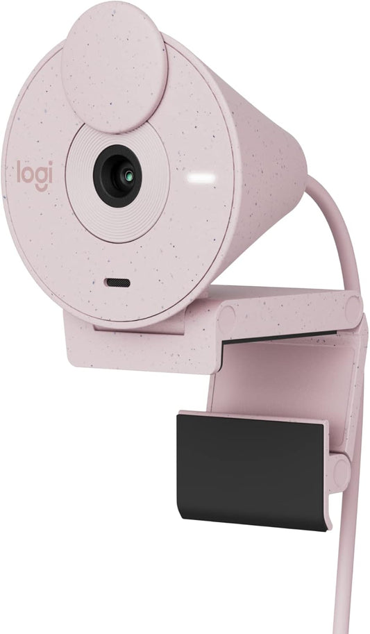 Logitech Brio 300 Full HD Webcam with Privacy Shutter, Noise Reduction Microphone