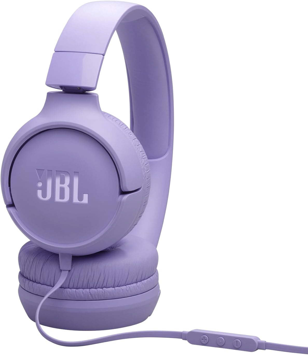 JBL Tune 520 C Comfort Fit Wired On Ear Headphones with Microphone, JBL Pure Bass Sound, EQ Presets, USB-C Connectivity, Foldable Design and Tangle-Free Cable, Purple