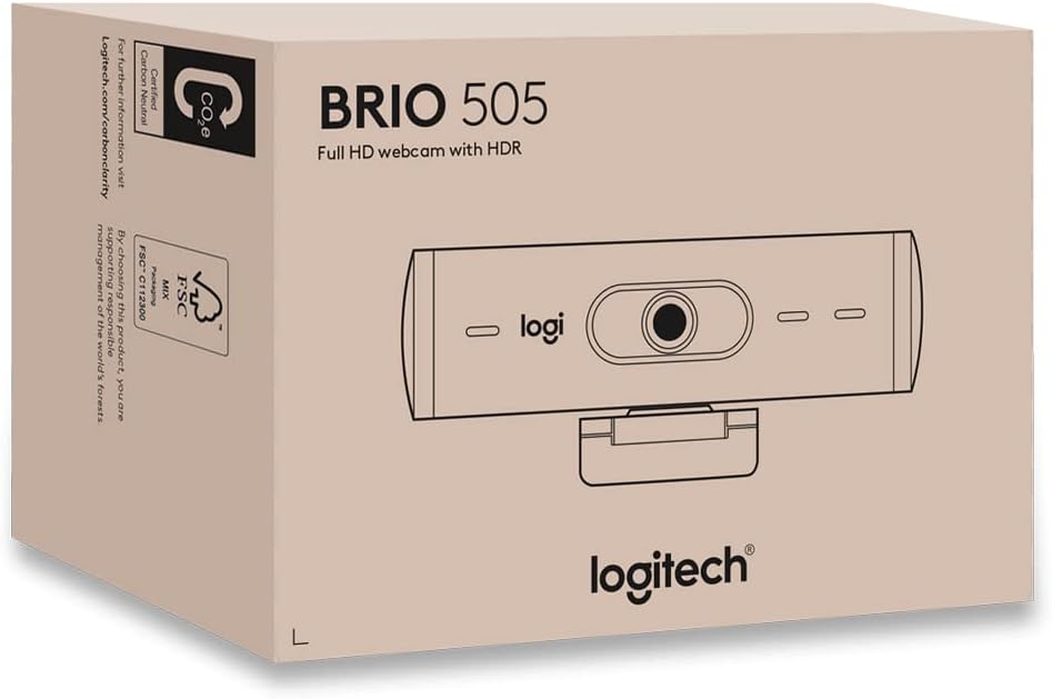 Logitech Brio 505 Full HD webcam with auto light correction
