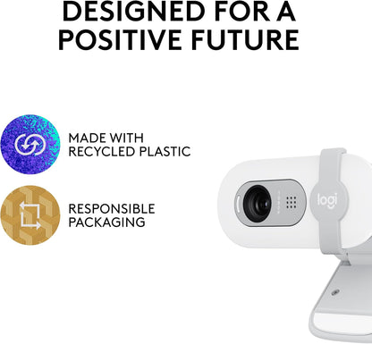 Logitech Brio 100 Full HD Webcam for Meetings and Streaming, Auto-Light Balance