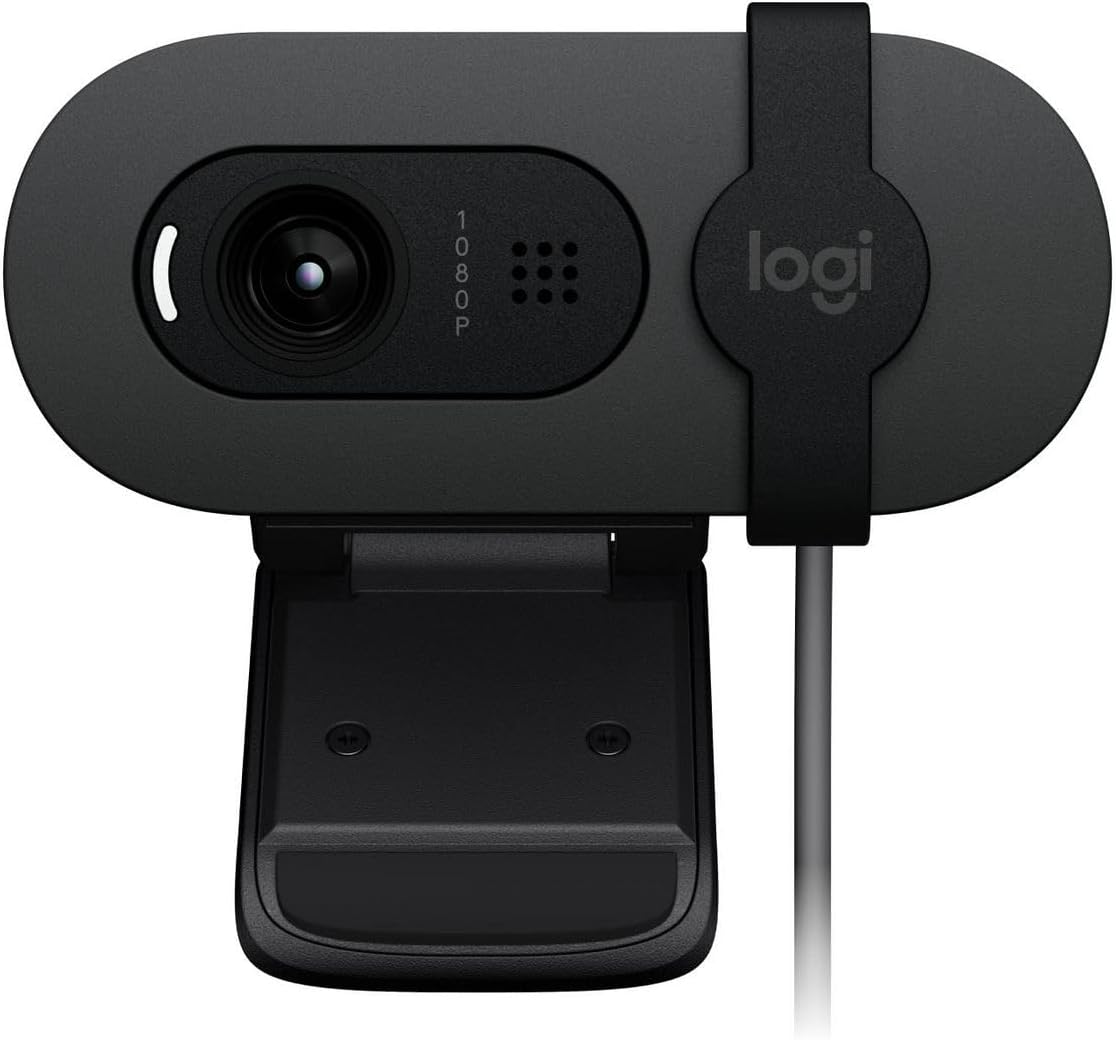 Logitech Brio 105 Full HD 1080p Business Webcam with Auto-Light Balance