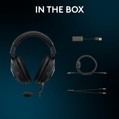 Logitech G Pro X SE Wired Gaming Headset with Microphone: Detachable Mic, DTS Headphone:X 7.1, Memory Foam Ear Pads, 50 mm Drivers, USB DAC Incl., for PC, Xbox One, Xbox Series X|S, PS5, PS4 - Black