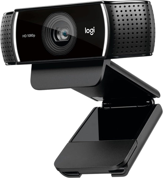 Logitech C922 Pro Stream Webcam, HD 1080p/30fps or HD 720p/60fps