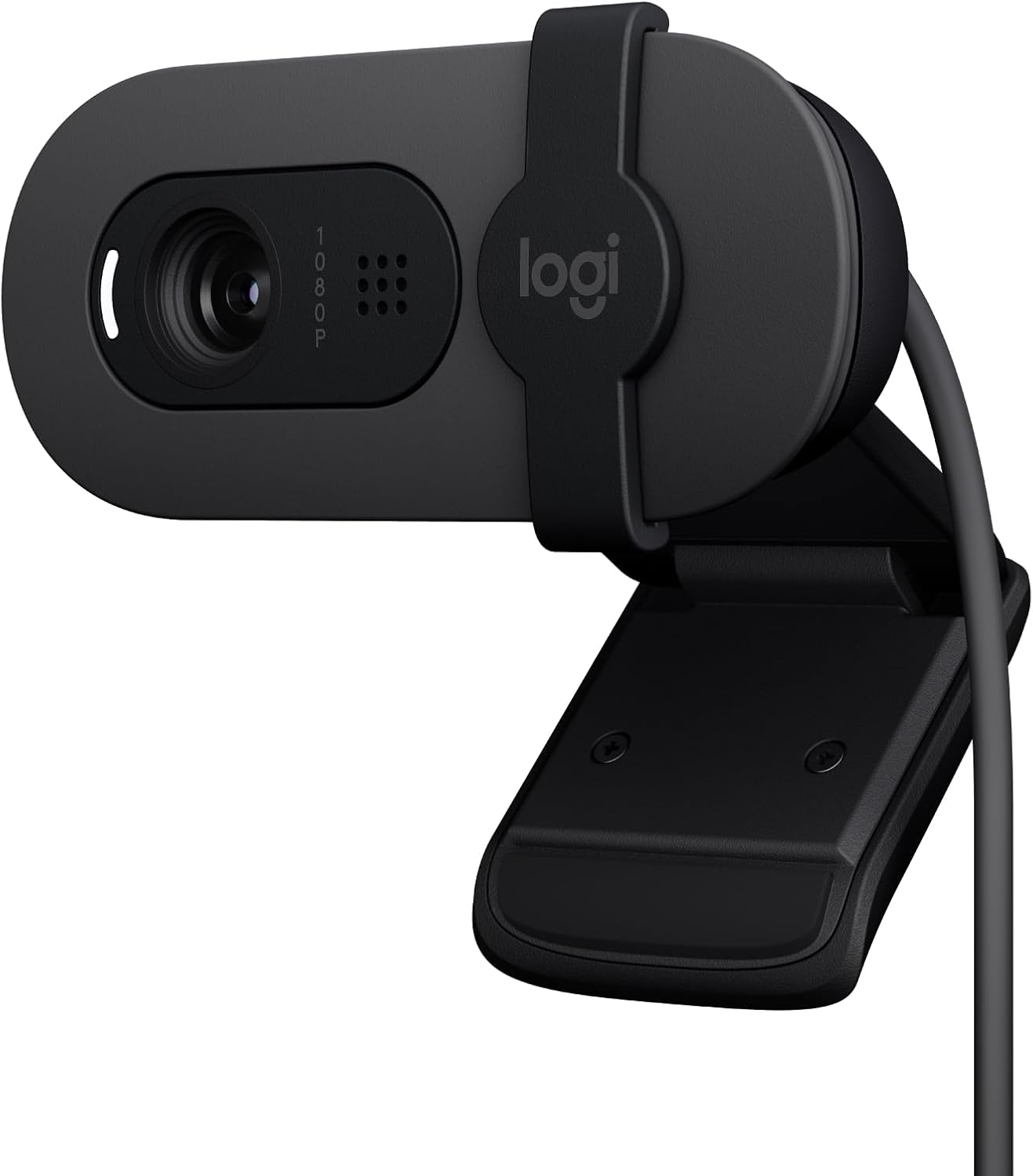 Logitech Brio 100 Full HD Webcam for Meetings and Streaming, Auto-Light Balance, Built-In Mic, Privacy Shutter, USB-A, for Microsoft Teams, Google Meet, Zoom and More - Graphite