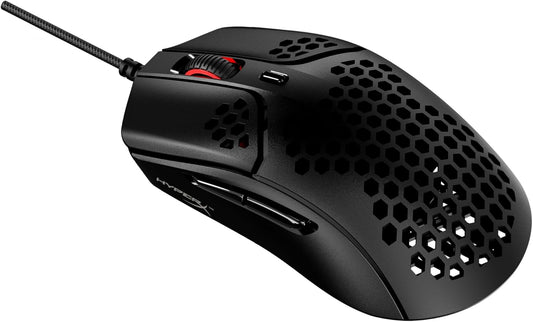 HyperX Pulsefire Haste – Gaming Mouse – Ultra-Lightweight, 59g, Honeycomb Shell, Hex Design, HyperFlex Cable, Up to 16000 DPI, 6 Programmable Buttons, Black