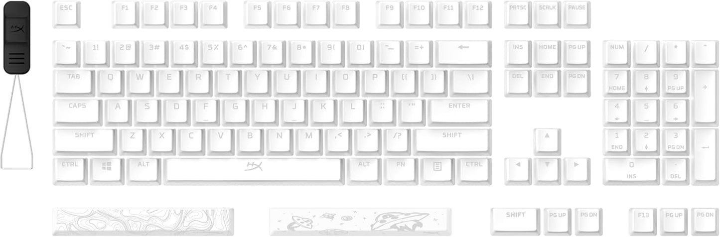 HyperX Pudding Keycaps 2 - Full Key Set - PBT - 112 Keys - White