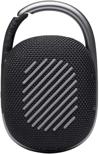JBL Clip 4 Bluetooth Portable Speaker with Integrated Carabiner, Waterproof and Dustproof, Black