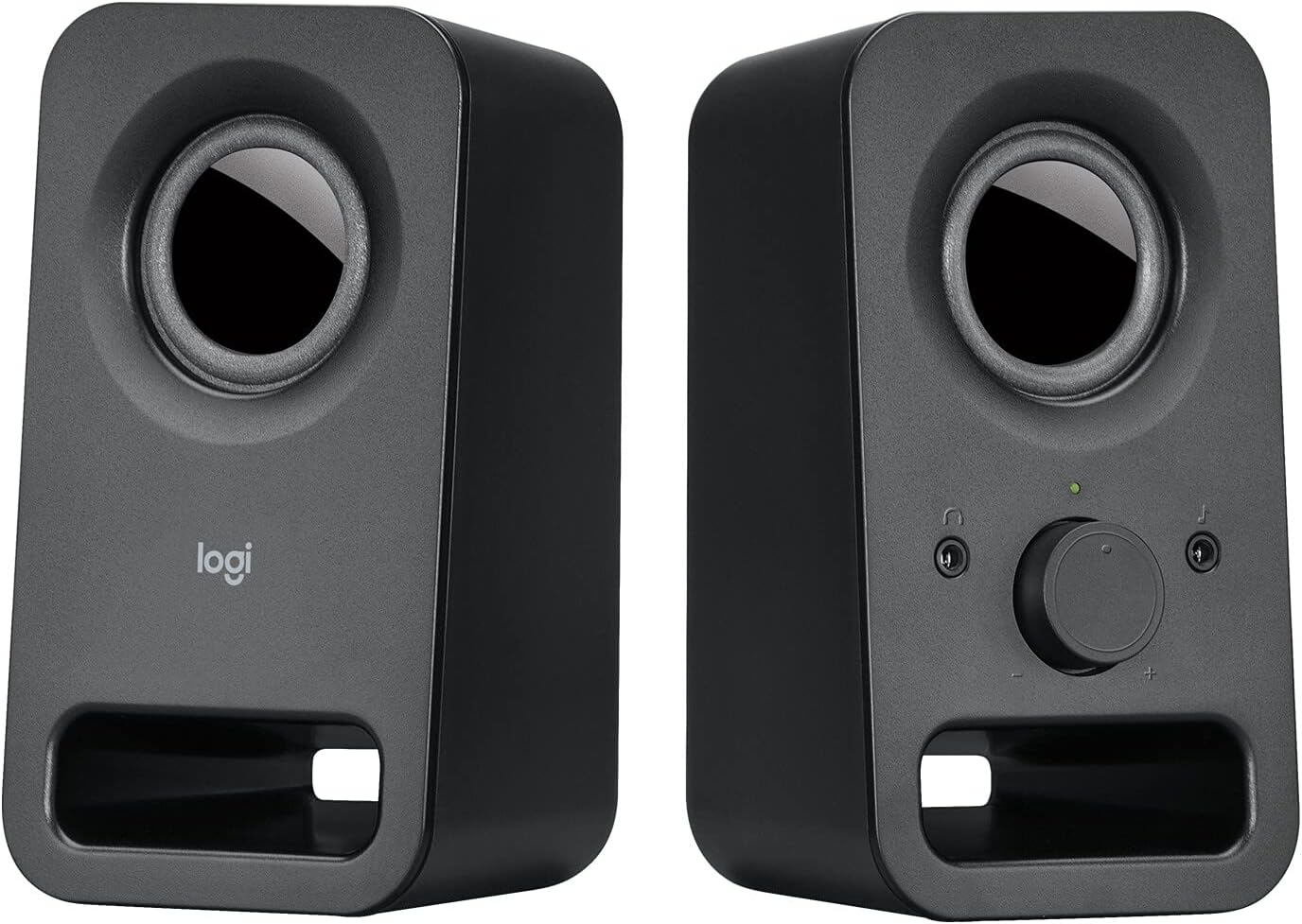 Logitech Z150 PC Speaker, Stereo Sound, 2 Speakers, 6 Watt Peak, 3.5 mm Input, Right Speaker Control, Headphone Jack, EU Plug, PC/TV/Phone/Tablet - Black
