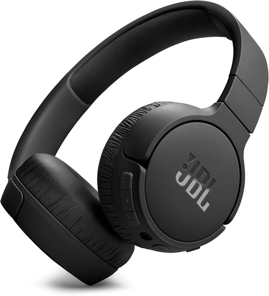 JBL Tune 670NC Wireless On-Ear Headphones, with Adaptive Noise Cancelling, Bluetooth, Lightweight Design and 70 hours Battery Life, in Black