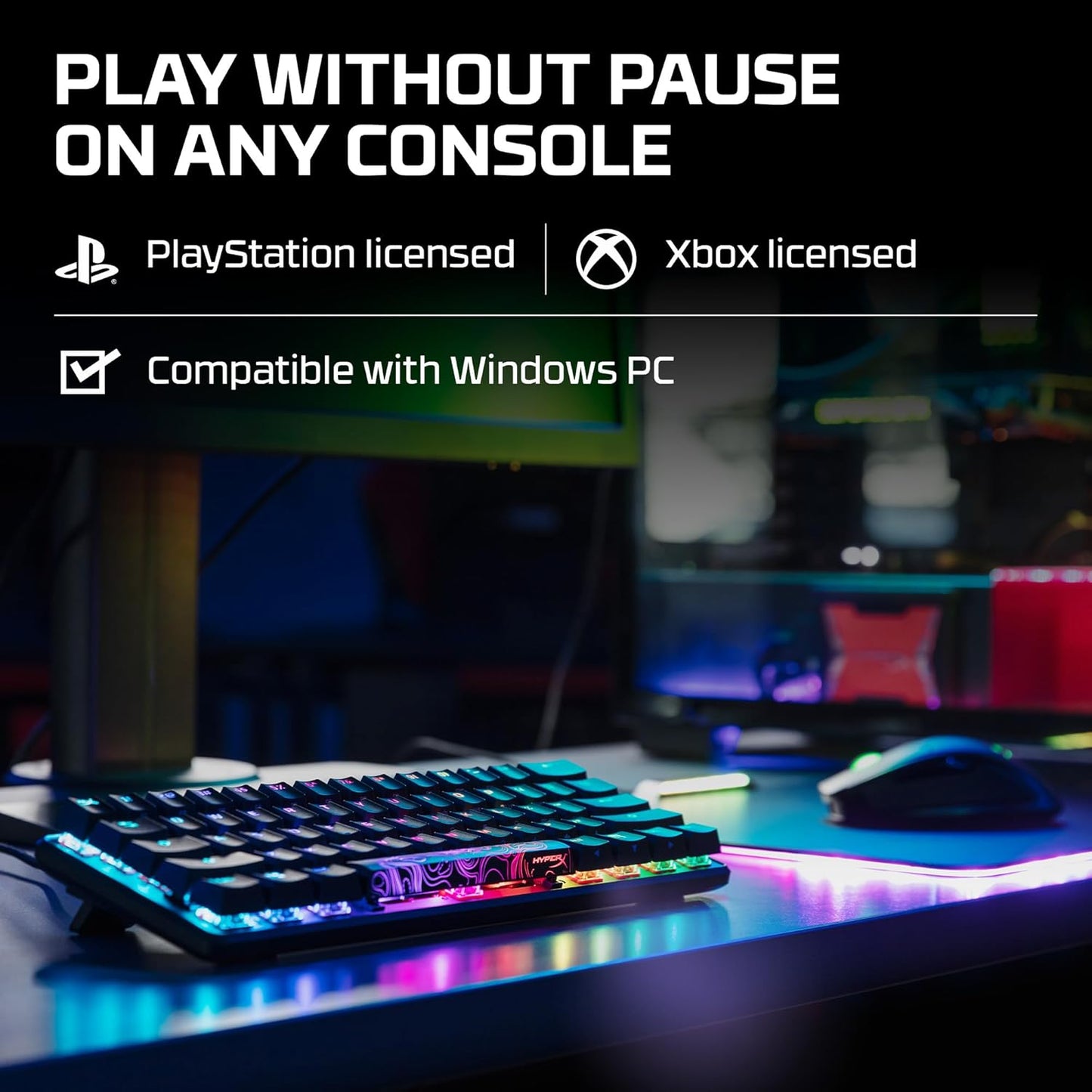 HyperX Alloy Origins 60 – Mechanical Gaming Keyboard - Ultra Compact 60% Form Factor – HyperX Aqua Switch (Tactile) - Double shot PBT keycaps - RGB LED Backlit -Side Printed Secondary Functions