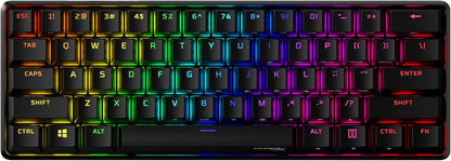 HyperX Alloy Origins 60 – Mechanical Gaming Keyboard - Ultra Compact 60% Form Factor – HyperX Aqua Switch (Tactile) - Double shot PBT keycaps - RGB LED Backlit -Side Printed Secondary Functions