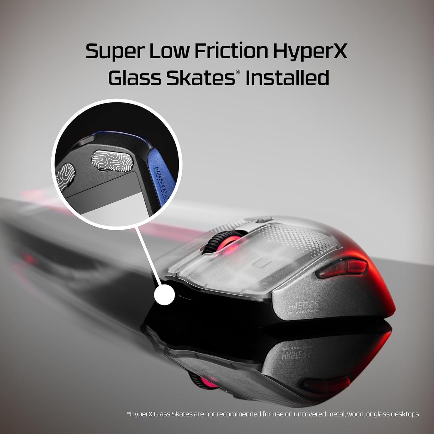 HyperX Pulsefire Haste 2 S – Wireless Gaming Mouse, Magnesium Case, Ultra-Light 64 g, 120h Battery, Glass Skates, 26K Sensor, Blue