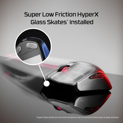HyperX Pulsefire Haste 2 S – Wireless Gaming Mouse, Magnesium Case, Ultra-Light 64 g, 120h Battery, Glass Skates, 26K Sensor, Blue