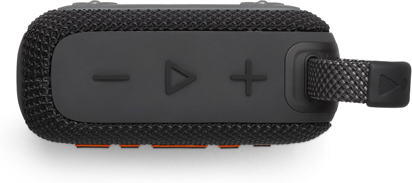JBL GO4 Bluetooth Speaker, USB C Charging, IP67 Dustproof, Waterproof, App Compatible, Passive Radiator, Portable, Black
