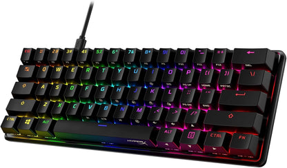 HyperX Alloy Origins 60 – Mechanical Gaming Keyboard - Ultra Compact 60% Form Factor – HyperX Aqua Switch (Tactile) - Double shot PBT keycaps - RGB LED Backlit -Side Printed Secondary Functions