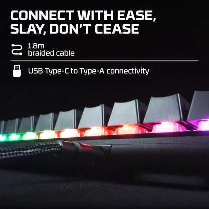 HyperX Alloy Origins 60 – Mechanical Gaming Keyboard - Ultra Compact 60% Form Factor – HyperX Aqua Switch (Tactile) - Double shot PBT keycaps - RGB LED Backlit -Side Printed Secondary Functions