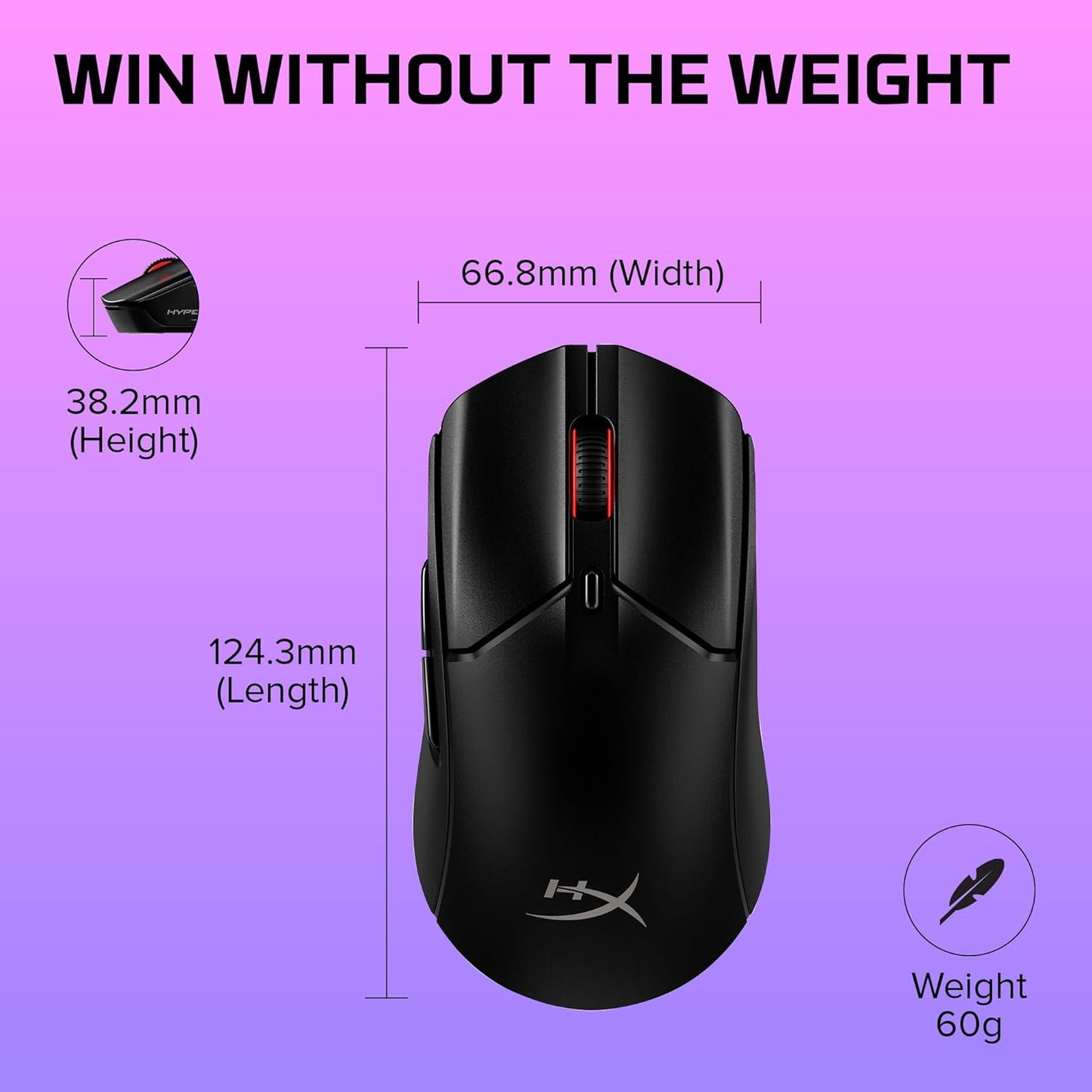 HyperX Pulsefire Haste 2 Wireless Gaming Mouse for PC