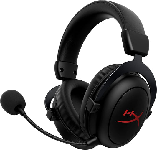 HyperX Cloud II Core Wireless - Gaming headset for PC, DTS Headphone:X spatial audio, memory foam ear pads, Black