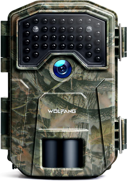 WOLFANG Wildlife Camera, 36MP 2K Trail Camera with 38pcs 940nm No Glow IR LEDs Night Vision Motion Activated Hunting Camera