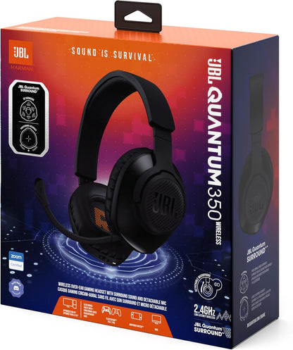 JBL QUANTUM 350 WIRELESS Gaming Headset with Boom Mic, Adjustable Headband and USB Connectivity for Multi-Platform Gaming